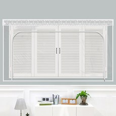 dashop 窗戶型拉鍊式EVA防風透明擋風罩 200 x 165 cm + 魔鬼氈膠帶 8入, 1套