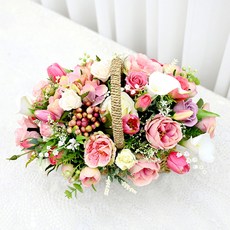 Garden in the City 人造優雅花籃, 粉色