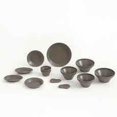 ERATO 雙人用新婚碗盤組 13入, 磨石, 空氣 2p + 碗 2p + 醬汁球 2p + 橢圓形樟宜 2p + Wonchangi 2p + 原盤 + 餐具 2p