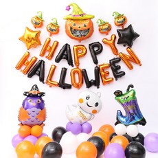 P&B UNITY 萬聖節南瓜派對裝飾組, 混色, 1組