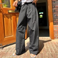 NANING9 女款Anpov防皺鬆緊帶褲