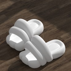 이브리영 폭신한 층간소음 방지 꽈배기 거실화 High, 흰색, 1개