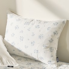 지베딩 써니 듀라론 아이스셀 냉감 베개커버 솜포함, 블루