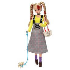 TAKARA TOMY Licca 莉卡娃娃 17歲 狗狗散步洋娃娃 LA17615, 混和顏色, 1個