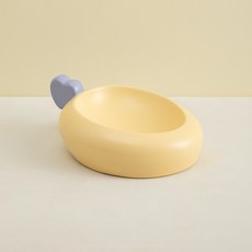 파스텔펫 반려동물 캐롯 세라믹 식기 FREE, 옐로우, 1개