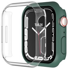 모란카노 슬림 케이스 44mm 2p, 투명 + 그린