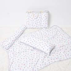 ahtty blanc 嬰幼兒用人造絲寬版午睡被組 可分離式, 棕櫚樹