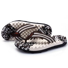 elsso. 男款拼色鋸齒狀人字拖鞋