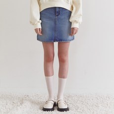 제로스트릿 통기성 미니 데님 스커트