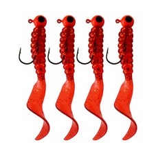 루어미끼 소프트 세트, 레드, 4개