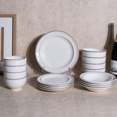 Syracuse CHINA 楓木4人基本17件組, 舒適灰, 17種, 1套