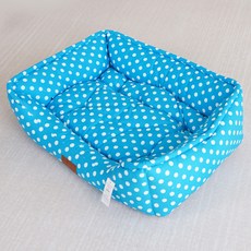 레드퍼피 반려동물 레어드리 쿠션, 도트블루, 1개