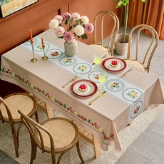 참리빙 캠핑테이블 식탁보, 과일