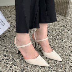 라블 스틸레토 밴딩 슬링백 힐 7cm