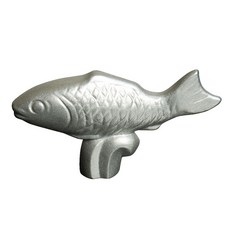 스타우브 주물 동물 뚜껑 손잡이 물고기, 실버, 1개