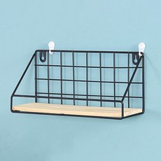 에이러블 북유럽풍 펀칭 벽걸이 서류 선반 B0205, 블랙