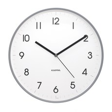 韓國 KAPPA 纖薄邊框靜音掛鐘 IP270, 灰色