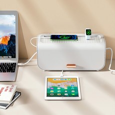 Living gonggam 延長線電線整理收納盒, 白色, 1個