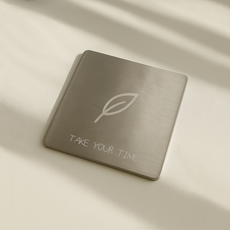 집사람 스텐 감성 트레이 코스터 컵받침, TAKE YOUR TIME