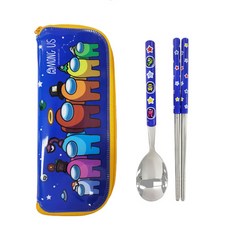 LE BARN AMOUG US細柄餐具組, 湯匙+筷子+餐具袋, 混色