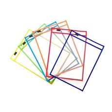 Itemtrade寫了擦了防水透明文件夾 02 B PET材質 6種組, 1套, 混合顏色