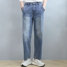 BRIC AID Blue Force 男款 Turnit 後鬆緊帶水洗寬版丹寧牛仔長褲