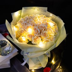 Articolo LED浪漫玫瑰香皂花束, 金色, 1個