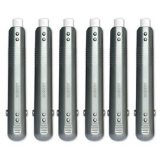 MUNGYO 磁鐵粉筆夾, 銀色, 6入