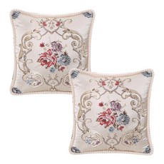 The Flow 古典雅緻邊框裝飾抱枕套 2入