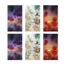 어프리 네이처씬 스티커 트로피칼 나잇 + 데이 + 선셋 세트, 혼합색상, 2세트