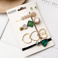 수스다 [럭셔리세트구성] 귀걸이+헤어핀+실핀+머리끈 확실한 소확행 스타일링 아이템