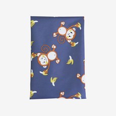 雙面防水花紋布料, 猴子香蕉海軍, 1入