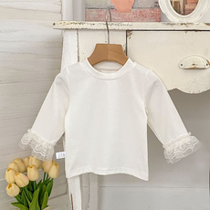 베베니즈 심플 레이스소매 긴팔티셔츠