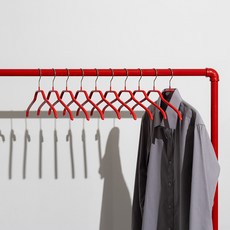 MAWA 防滑衣架 Silhouette 36F, 紅色, 10個
