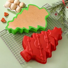 Cuteme 聖誕樹造型6格烘焙模具 2件組 MP307, 混合色, 1套