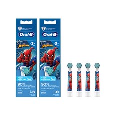 Oral-B 歐樂B 孩童電動牙刷替換刷頭 蜘蛛人造型 4入, EB10S-4, 1個