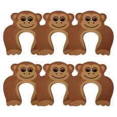 iClé 防撞門動物門墊猴子, 猴子款, 6入