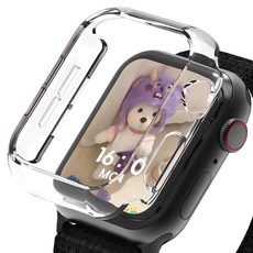 rorentech 智慧手錶邊框硬殼保護殼, 1個, 透明