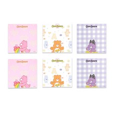 LUCALAB Care Bear 記事本 3 種 x 2p E 套組, 禮物+你好+微笑, 1套