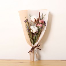 ROMANTIC NOVEMBER 自然心情乾花棉花和Jana花束, 混色