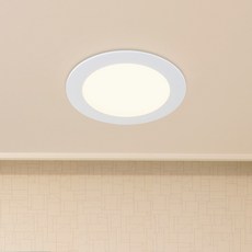 원하 DS 라늄 플리커프리 LED 다운라이트 10.1cm 9W, 화이트(무광) + 주백색, 1개