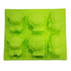 6格動物肥皂DIY模具 3入, 隨機發貨