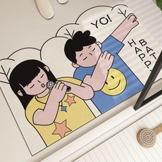 PEONIST 情侶居家裝飾浴室腳踏墊, 02