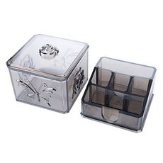 모모 투명 아크릴 립스틱 화장품 보관함, 1개, 그레이