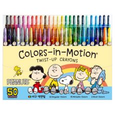 地球化學 GLOBE CHEMICAL 花生漫畫 蠟筆, 1組, 50色