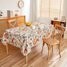 S-beans 經典桌布, 南瓜圖案, 1個, 140 x 140 cm