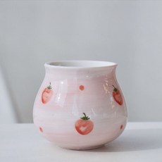 Vireo Design 柔和粉紅迷你陶瓷花盆, 莓果, 1個