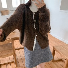 Bori Mom 蕾絲毛絨孕婦針織開襟衫 VA090