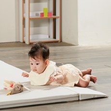 Bunny House幼兒用滑梯墊+防滑墊 2入組, 淺灰色