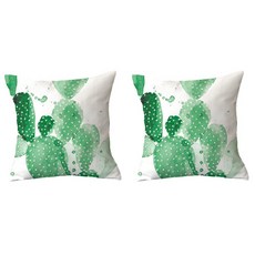 仙人掌圖案靠墊套 2入